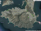 Carte du Golfe d'Aden, Yémen.