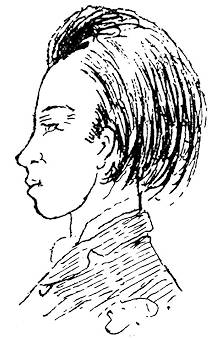 Arthur in 1871. Drawing by Delahaye