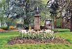 Charleville, Rimbaud's bust in the public garden of the Station